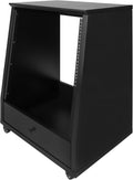 Gator Frameworks Elite Furniture Series 12U Angled Studio Rack with Locking Casters, Black Finish (GFW-ELITESTUDIORK12-BLK)