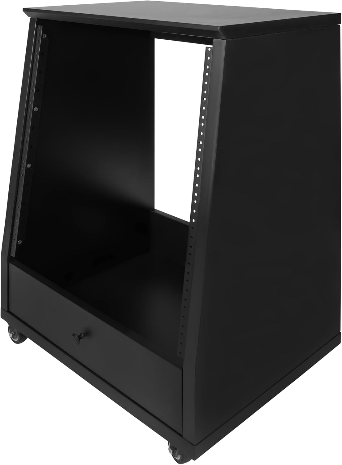 Gator Frameworks Elite Furniture Series 12U Angled Studio Rack with Locking Casters, Black Finish (GFW-ELITESTUDIORK12-BLK)