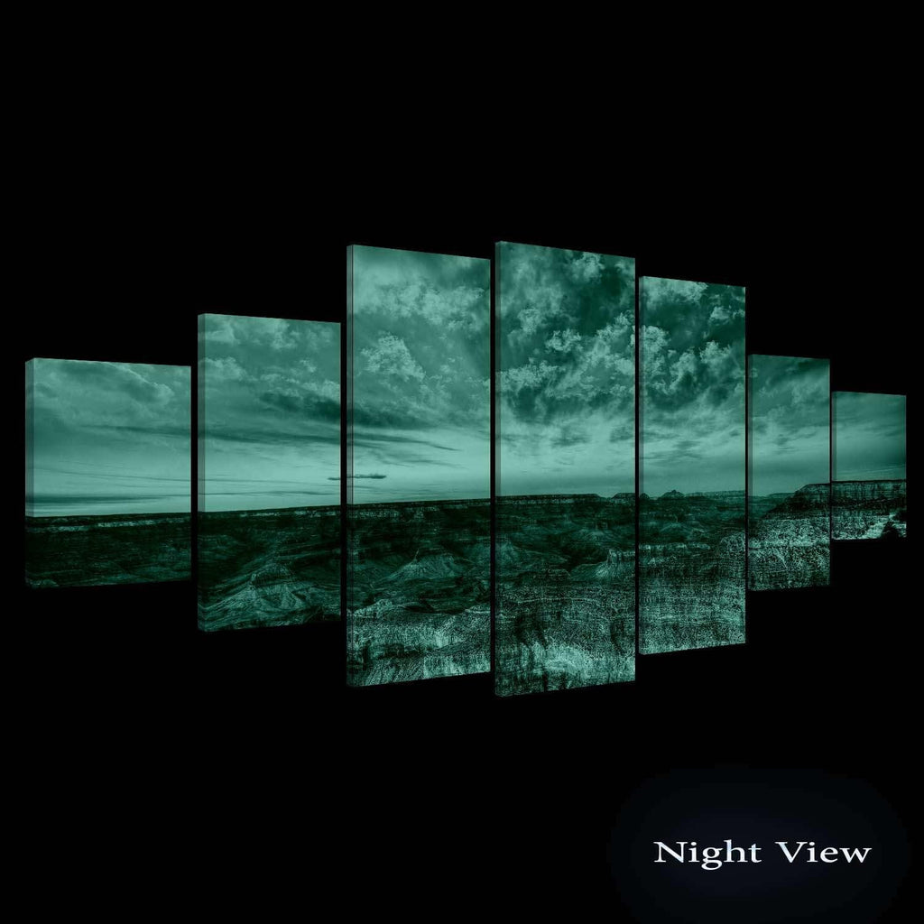 Startonight Huge Canvas Wall Art Grand Canyon View At Sunset - Large Framed Set of 7 40' x 95'