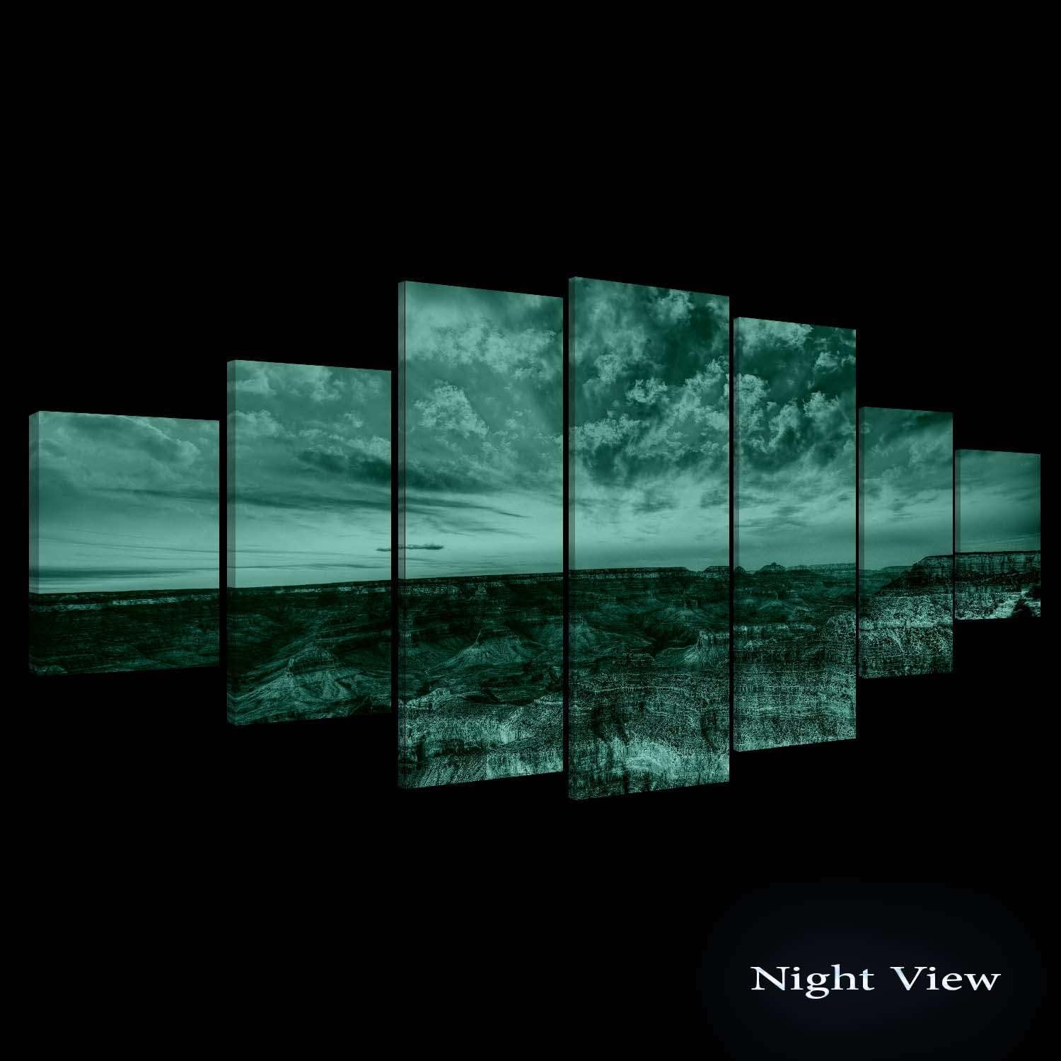 Startonight Huge Canvas Wall Art Grand Canyon View At Sunset - Large Framed Set of 7 40' x 95'
