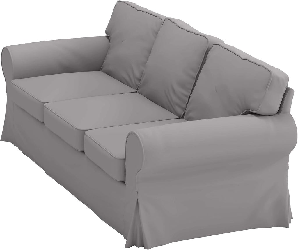 Heavy Duty UPPLAND (Not EKTORP) Sofa Cover Replacement Compatible with IKEA UPPLAND 3 Seat Sofa, Loveseat, Armchair, Sectional Corner, or Footstool Slipcover Only (Uppland Sofa Light Gray)