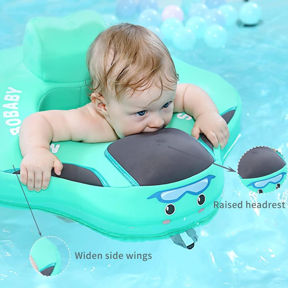 Non-Inflatable Baby Pool Float Seat for 4-24 Months - Summer Swimming Ring with Safety Features