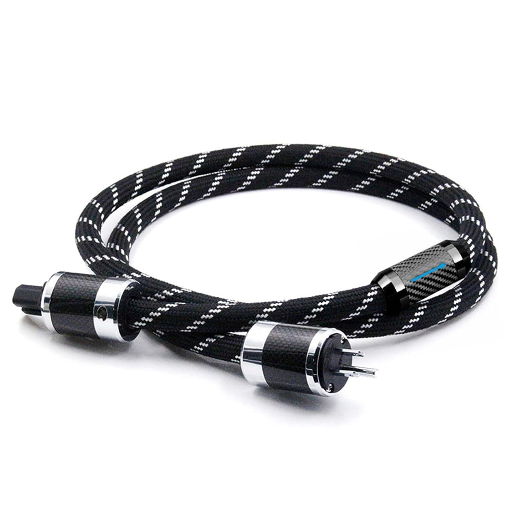 10 AWG Audiophile Power Cable, Hi-End OFC Power Cords for HiFi Systems (3ft,6ft,9ft), Audio Electrical Wire Stereo Jack Phono Plugs Connector for CD Player(US,6ft)