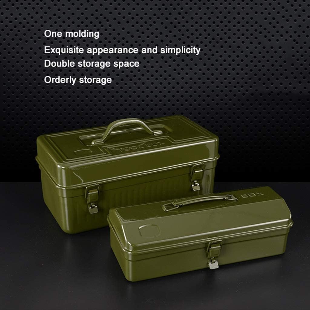 LIOONS Tool Box Thickening Wrought Iron Tool Boxes High Capacity Tool Kit Non-Slip Handle Strong and Sturdy Portable Tool Set