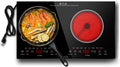 Noxton 2 Burners Electric Cooktop, 24' Built-in & Countertop Stove, Two Burner Ceramic Cooktop with Child Safety Lock, Timer, Touch Sensor Control, Portable 110V Plug-in Cooktop