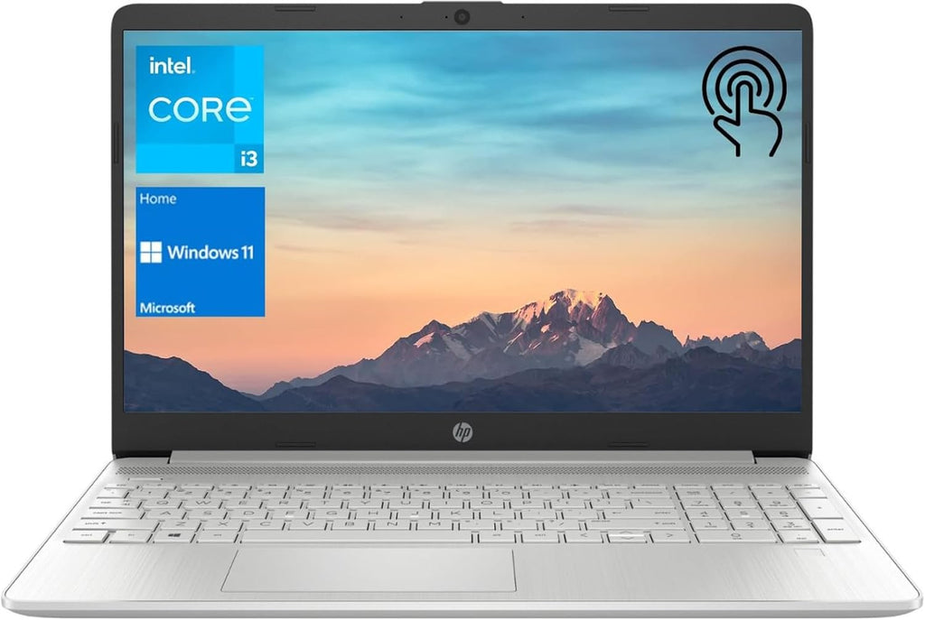 2023 HP 15.6' HD Touchscreen Laptop, Intel Core i3-1215U (Beat i5-1135G7), 16GB RAM, 512GB SSD, Intel UHD Graphics, WiFi, Bluetooth, HDMI, USB-A&C, Long Battery Life, Windows 11 Home, Silver