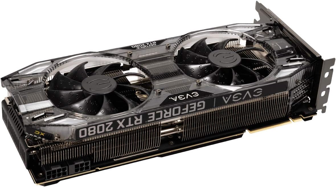 EVGA GeForce RTX 2080 XC Ultra, Overclocked, 2.75 Slot Extreme Cool Dual, 70C Gaming, RGB, Metal Backplate, 8GB GDDR6, 08G-P4-2183-KR