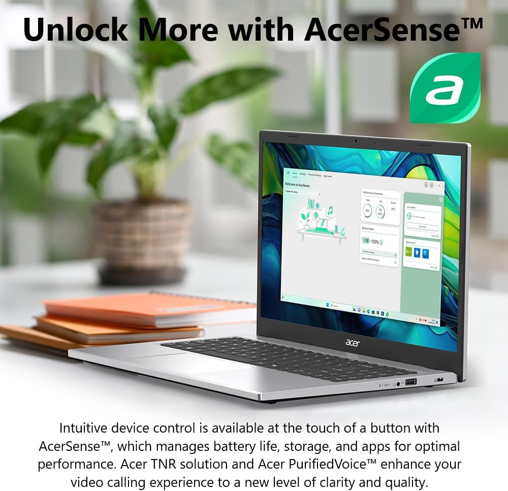 acer Aspire Go 15 AI Ready Laptop | 15.6' FHD (1920 x 1080) IPS Display | Intel Core i7-13620H | Intel UHD Graphics | 16GB DDR5 | 512GB PCIe Gen4 SSD | Wi-Fi 6 | Windows 11 Home | AG15-71P-794K