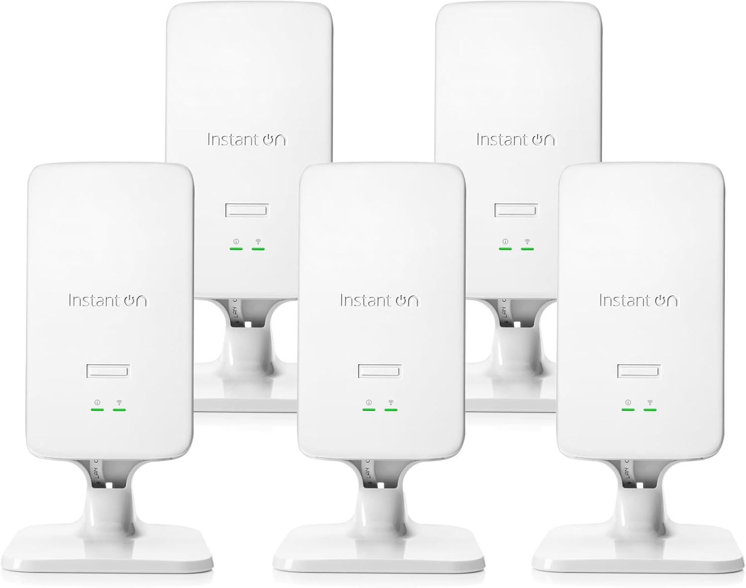 HPE Networking Instant On Access Point AP22D 2x2 WiFi 6 Indoor Wireless Access Point (5 Pack) | Single-Room, Secure, Smart Mesh Support | Power Source Not Included | US Model (S1U75A-5PACK)