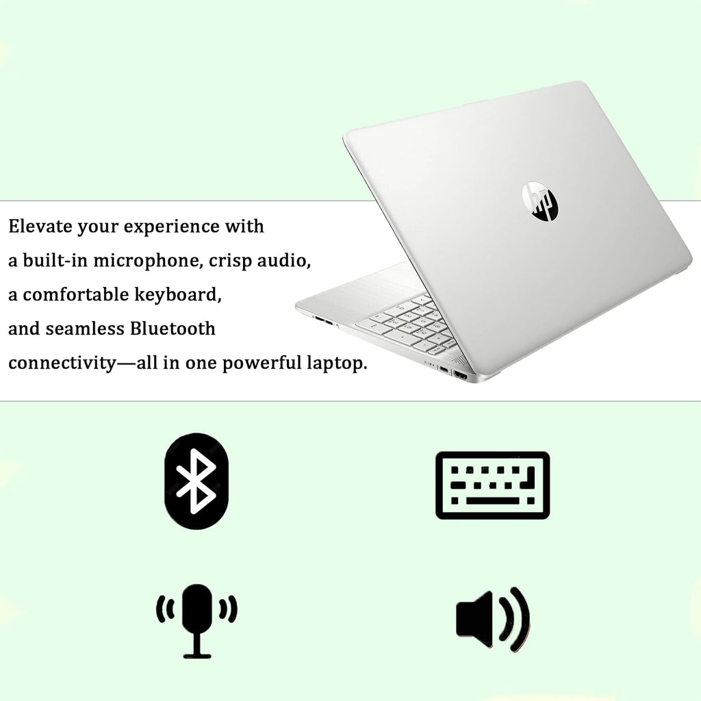HP Laptop | 15.6' HD | Intel Processor | 32GB DDR4 RAM | 1TB SSD | Intel UHD Graphics | 720p HD Camera | WiFi & Bluetooth | Windows 11 Pro | School & Business | Productivity & Learning