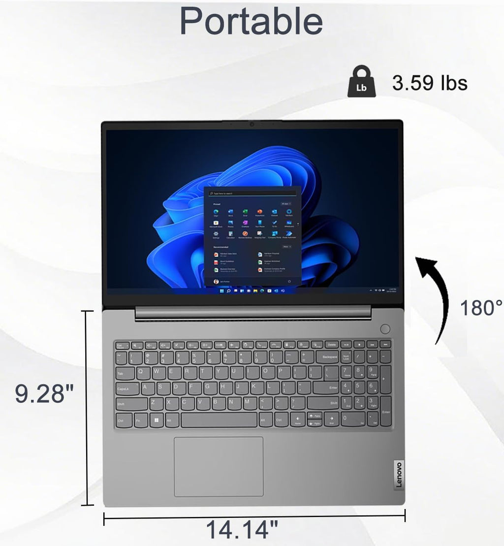 Lenovo Laptop V15 for Business and Student (15.6' FHD Anti-Glare, AMD Ryzen 5 7520U (> Intel i5-1235U), 16GB DDR5 RAM, 512GB SSD), Numeric Keypad, Webcam w/Shutter, Ethernet, Wi-Fi 6, HDMI, Win 11 Pro