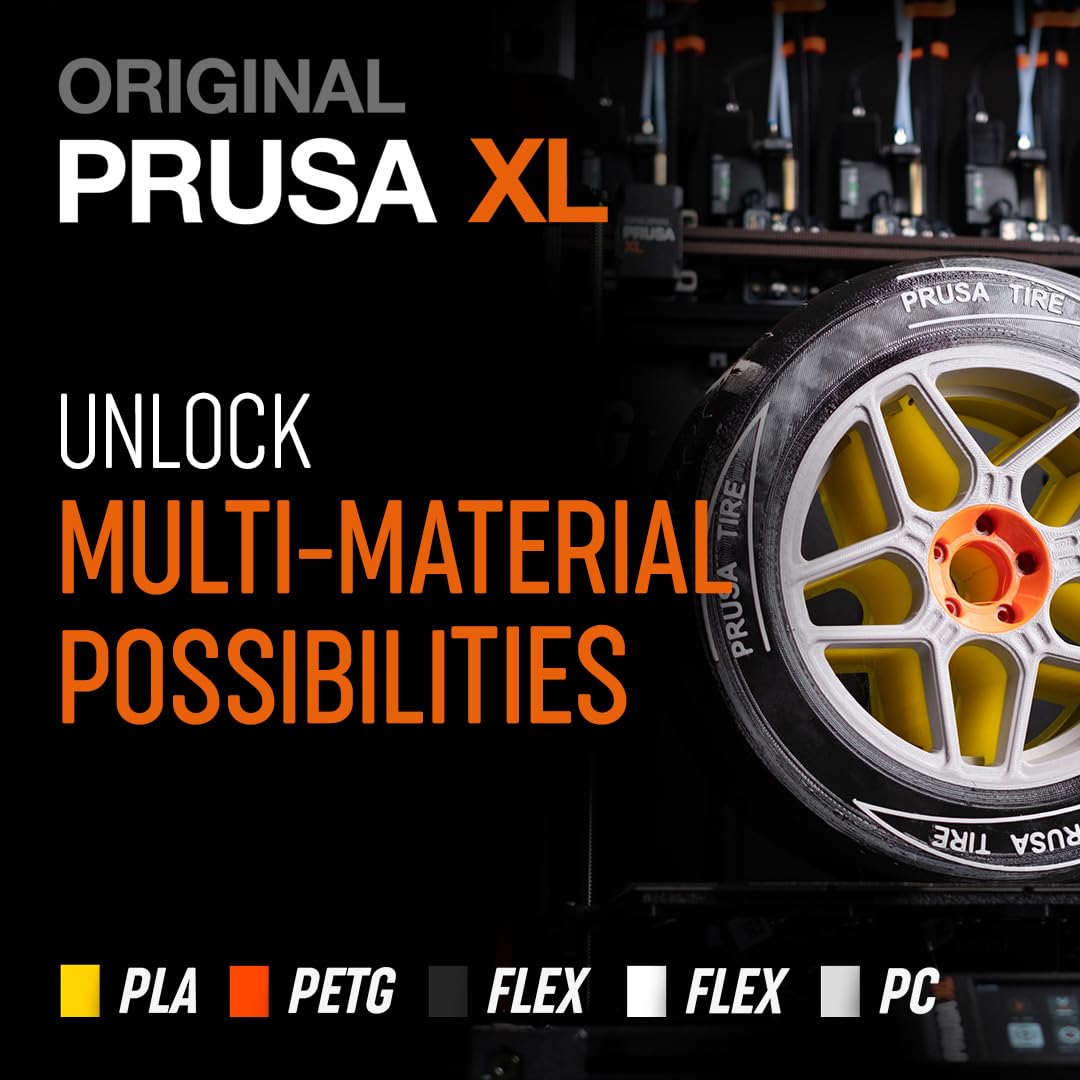 Original Prusa XL Assembled 1-Toolhead 3D Printer, Large-Scale CoreXY, Tested, Build Volume 360×360×360mm, Upgradable with Additional Toolheads, 1.75mm Filament