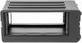 SKB 4U rSeries Shallow Rolling Rack with Integrated Back Wheels and 1-Touch Pull Handle, Comes with 8 Rack Units and Interlocking Molded Stacking Bars