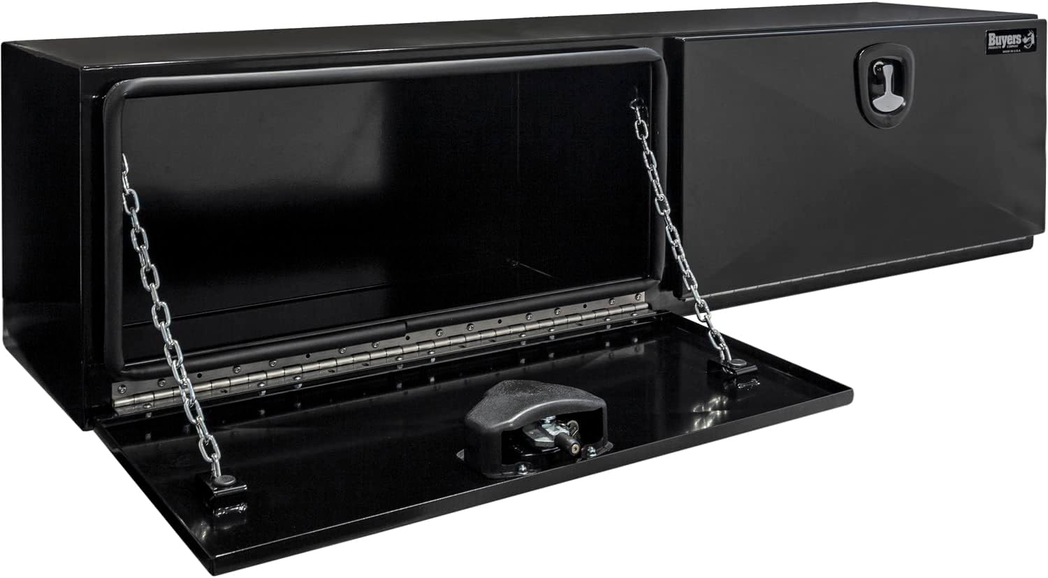 Buyers Products 1752825 Black Pro Series Steel Underbody Truck Box, 72x18x18 Inch, Toolbox for Utility Heavy Duty Work Vehicles