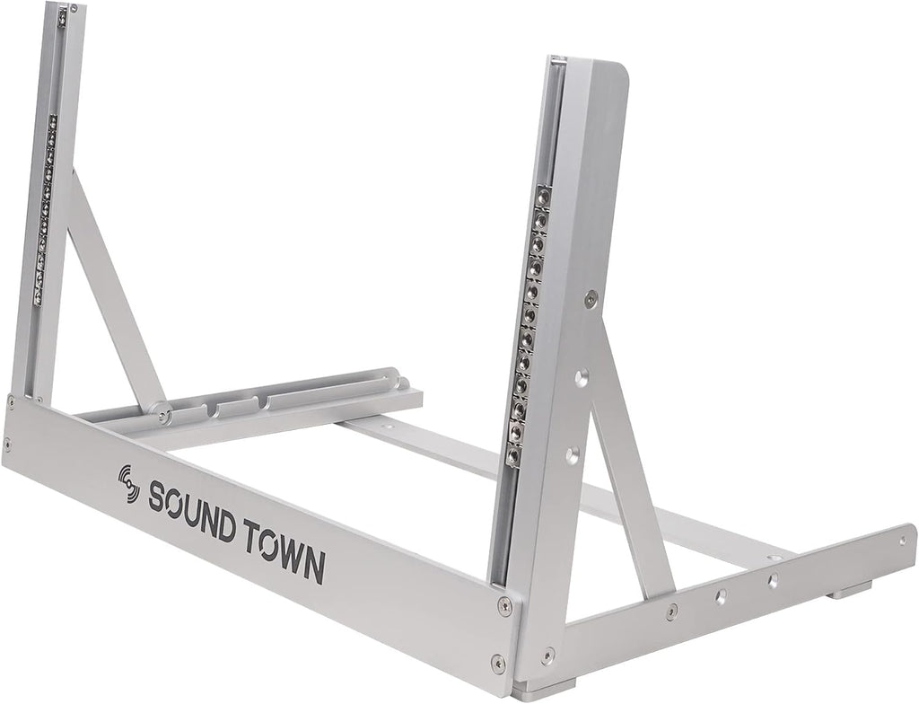 Sound Town 6U Aluminum 2-Post Desktop Open-Frame Rack, Angle Adjustable, for Audio/Video, Network Switches, Routers, Patch Panels (2PF-6A)