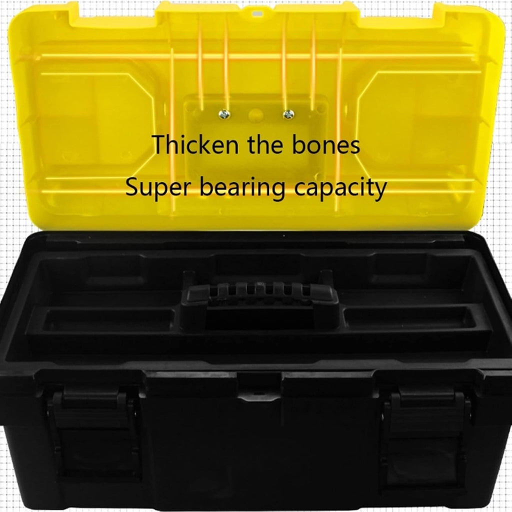 Portable Tool Box Plastic Tool Box Portable Tool Box Lockable Tool Box with Removable Tool Tray Electrician Auto Repair Box Storage Box Small Parts Box (Size : 19 inches)