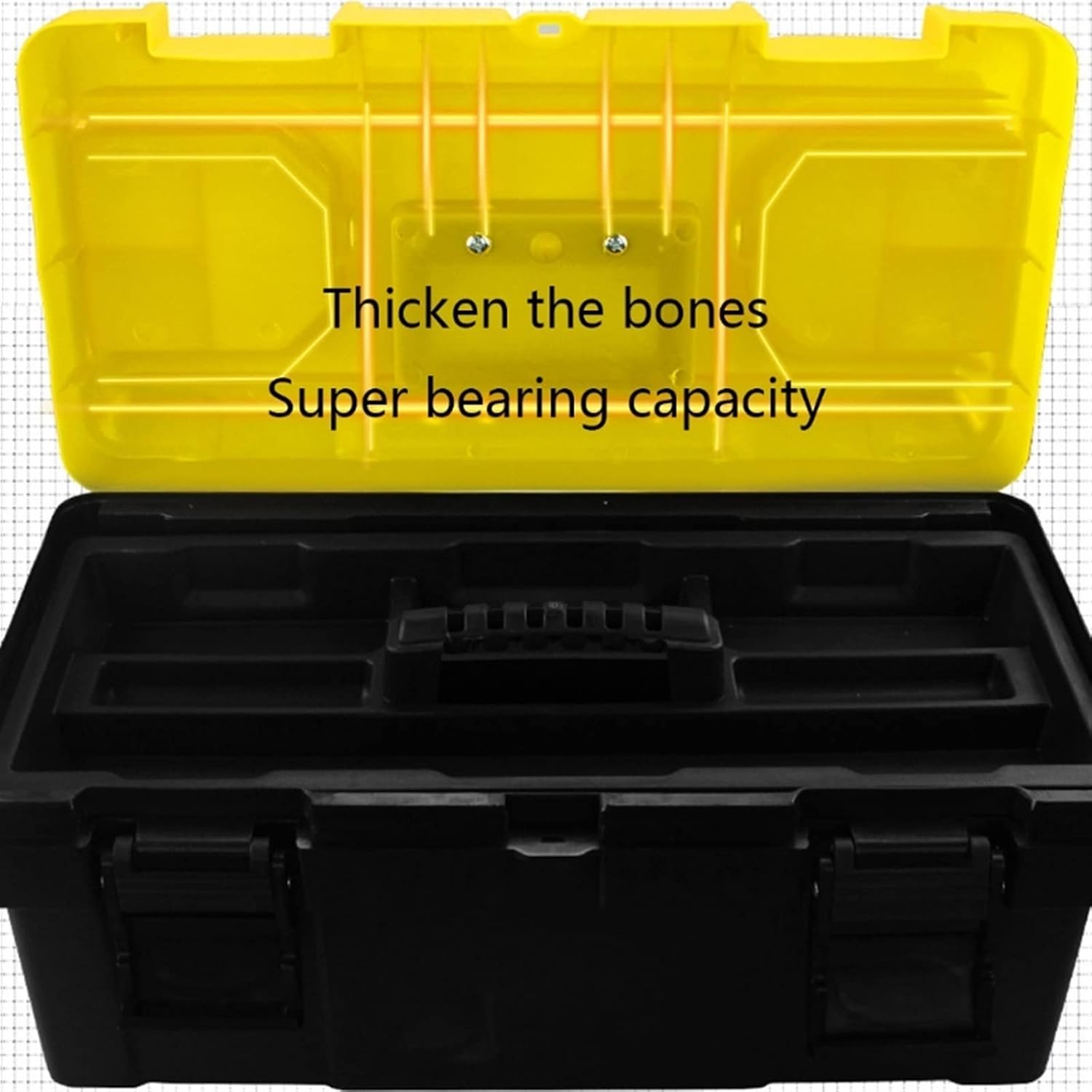 Portable Tool Box Plastic Tool Box Portable Tool Box Lockable Tool Box with Removable Tool Tray Electrician Auto Repair Box Storage Box Small Parts Box (Size : 17 inches)