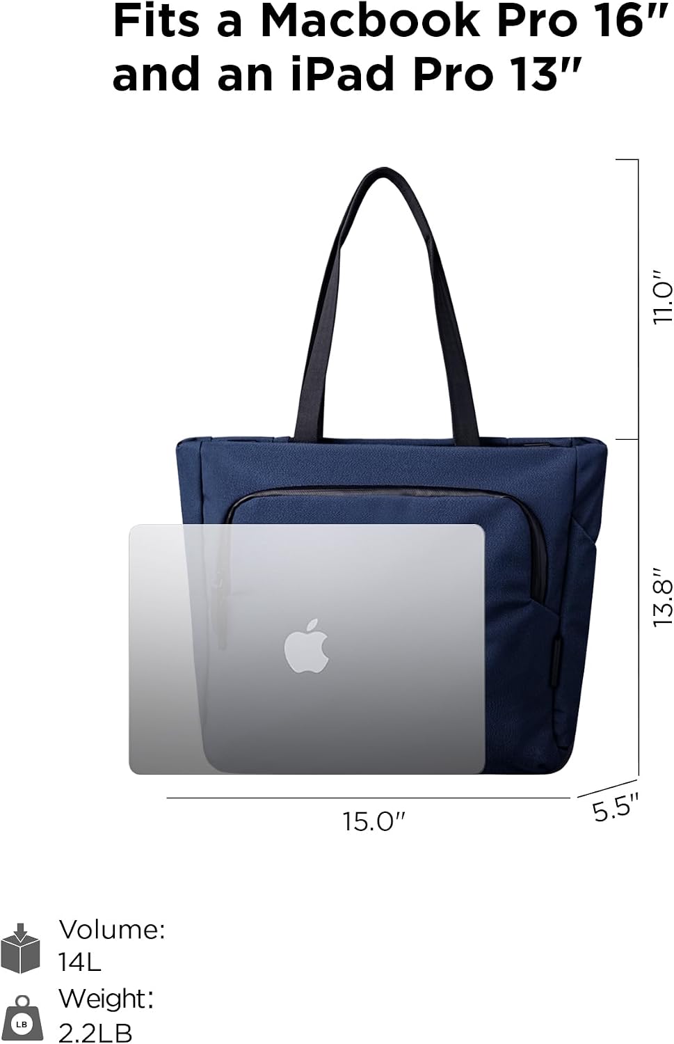 ALPAKA Bravo Tote Bag 14 L, Weatherproof 16 Inch Laptop Briefcase for Men & Women, Travel Tote with Adjustable Shoulder Strap