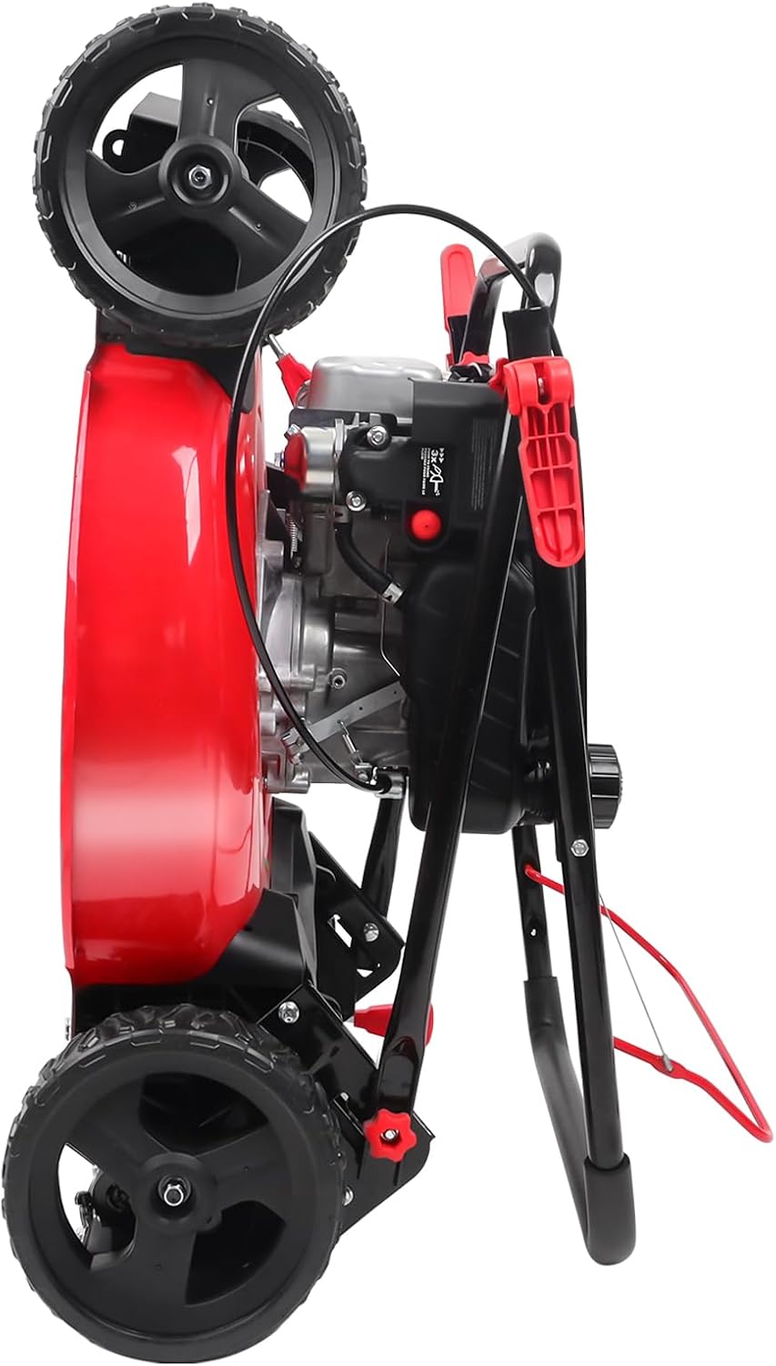 PowerSmart 21 in. Gas Lawn Mower with 125cc Briggs and Stratton E300 Engine, 2-in-1 Push Mower with Mulching & Side-Discharge