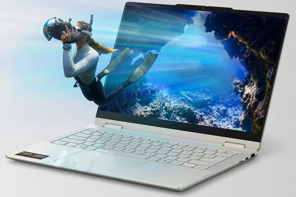 Lenovo Yoga 7 2-in-1 2025 Copilot+ PC with 14' OLED HDR 500 True Black 100% DCI-P3 Touchscreen, AMD Ryzen AI 7 350 Processor, 16GB LPDDR5X-7500MT/s Memory, 1TB SSD, Wi-Fi 7, Yoga Pen, and Win11 Pro