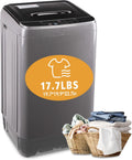 Washing Machine Washer Machine, 17.7lb/1.25cu.ft Washer Dryer Combo All In One (Semi-Dry) Apartment Dorms Laundry Compact Portable Gray, LED Display, 8 Water Levels, 10 Wash Programs