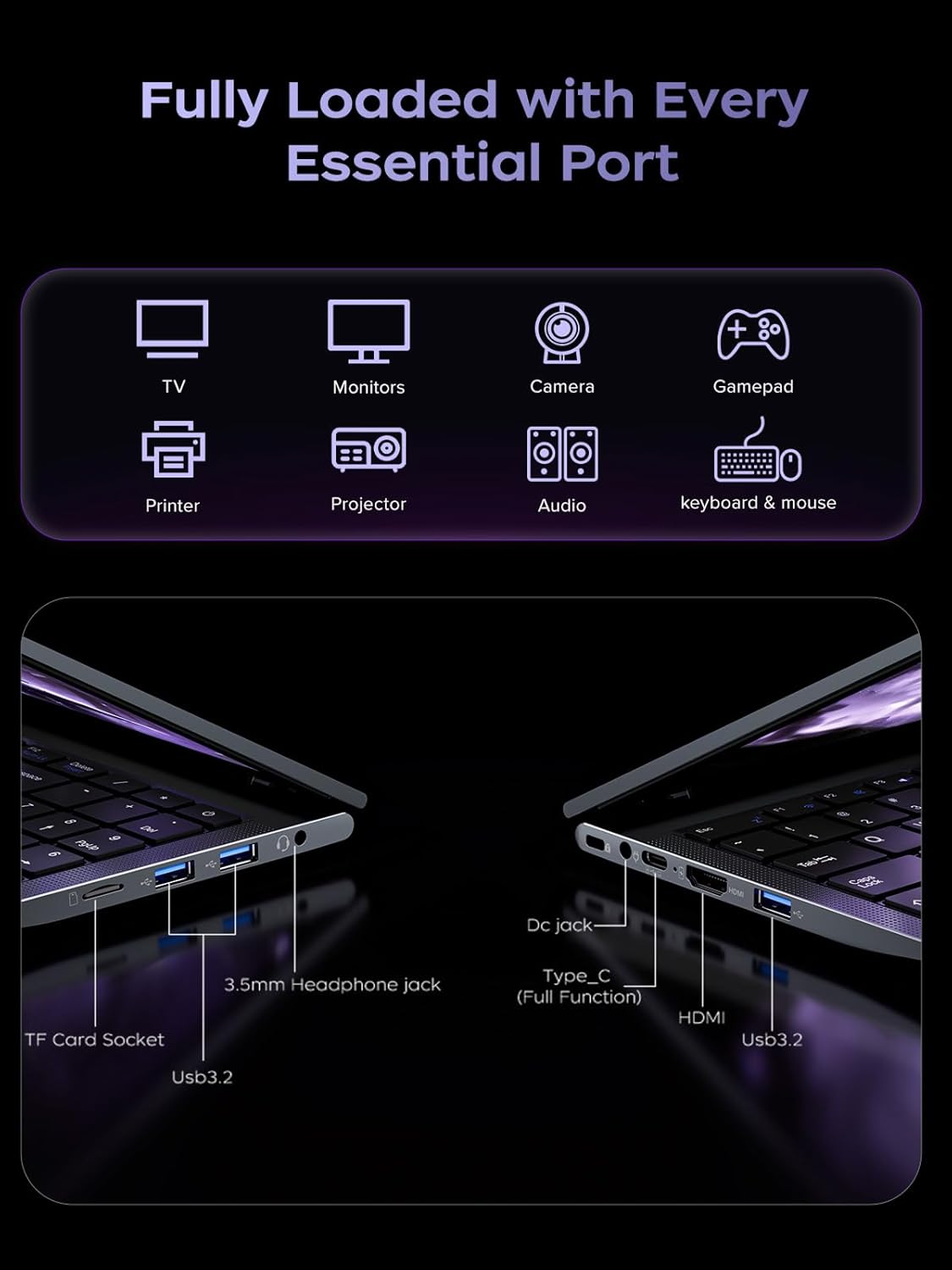 MALLRACE Gaming Laptop,AMD Ryzen 7 5825U(Beat Intel i7-1255,up to 4.5GHz), Radeon RX Vega 8 Graphics,15.6' FHD Display,16GB RAM 1TB NVMe SSD Laptop Computer with Numeric KB,Type_C (Full Function)