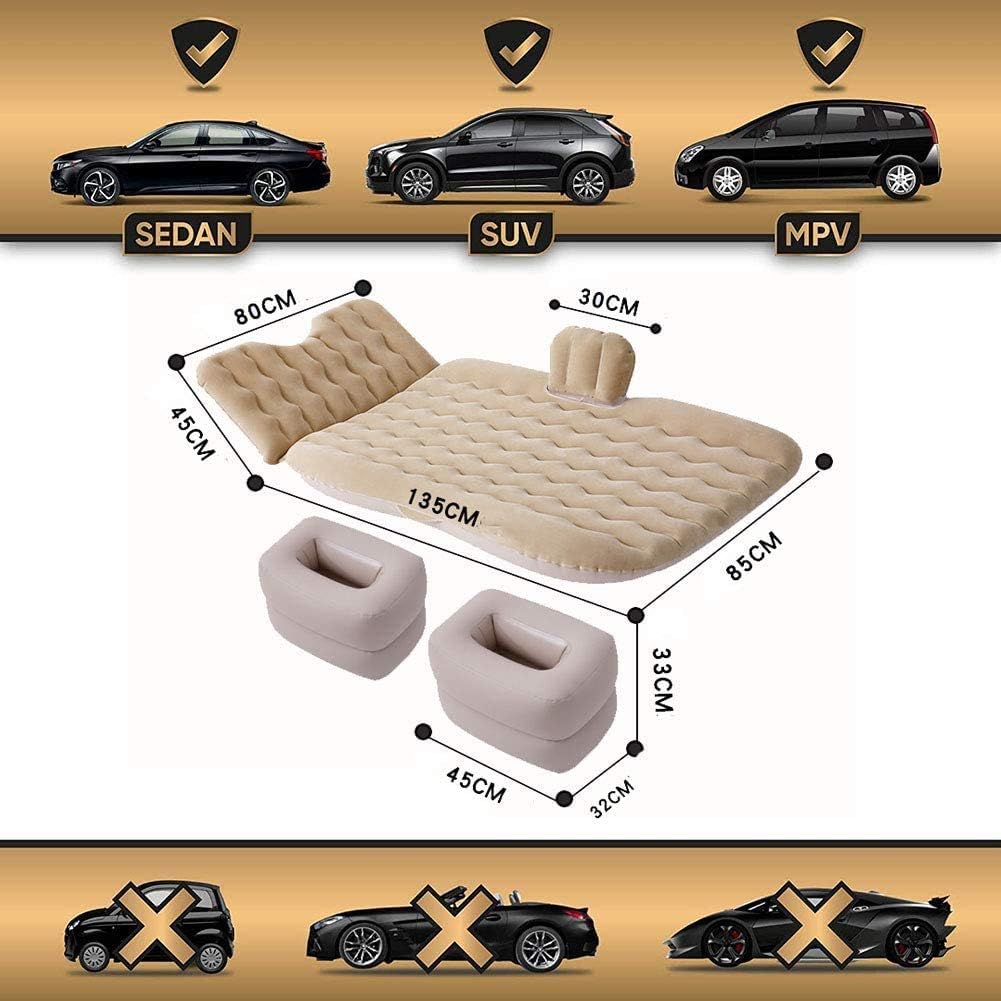 Car Air Mattress Inflatable, Child Baby Back Seat Sleeping Pad,Travel Camping Seat Mattress, Portable Flitaing Bed,Grey
