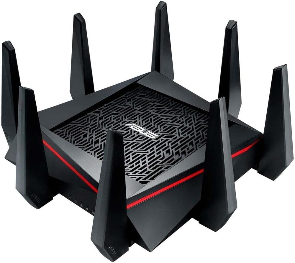 ASUS WiFi Gaming Router (RT-AC5300) - Tri-Band Gigabit Wireless Internet Router, Gaming & Streaming, AiMesh Compatible, Included Lifetime Internet Security, Adaptive QoS, Parental Control, MU-MIMO