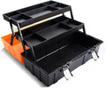 Portable Tool Box Household 3-Layer Folding Box Portable Hardware Tool Box Multifunctional Storage Box Maintenance Tool Box Office Storage Box Small Parts Box (Size : 21 inch)