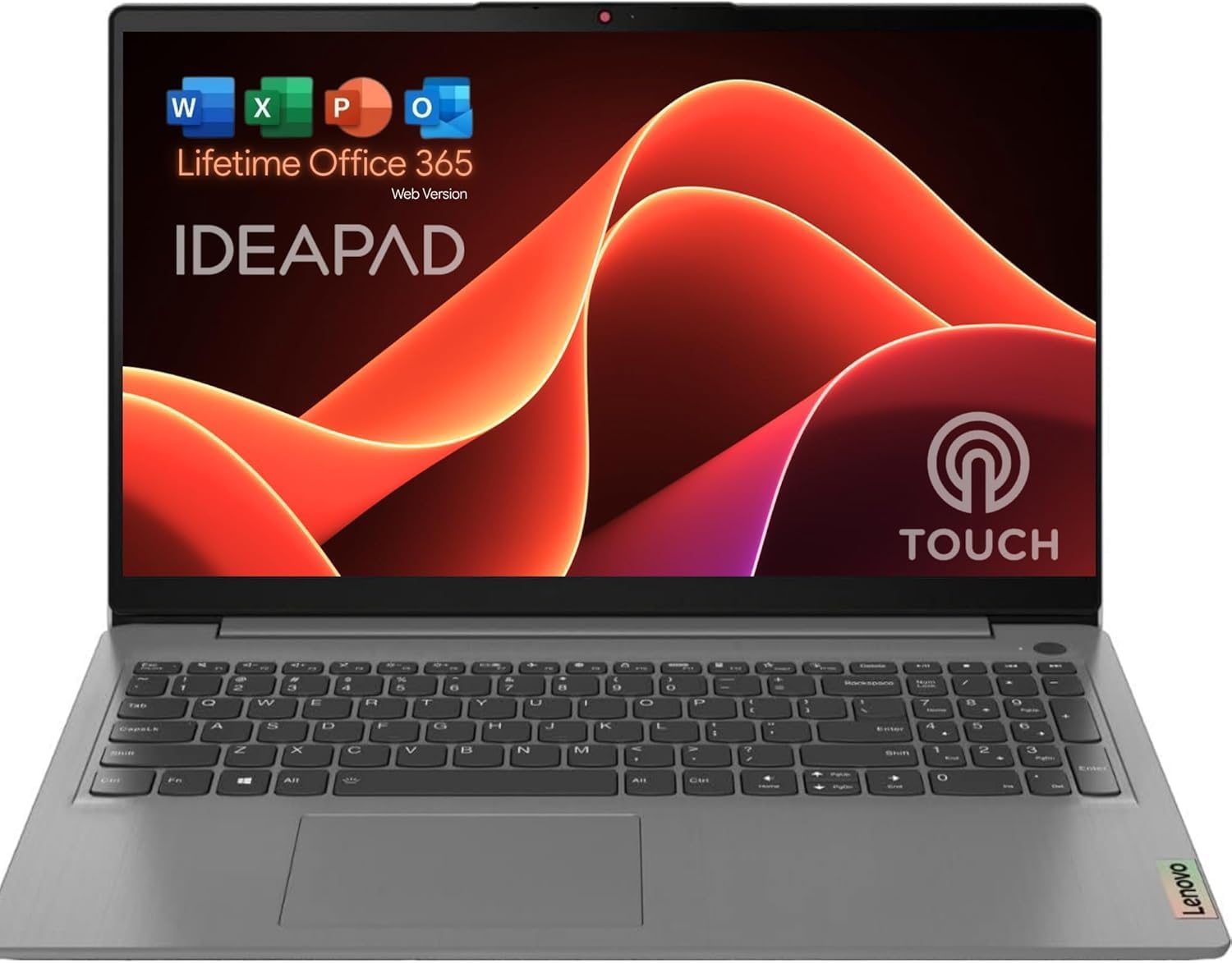 Lenovo Touchscreen Laptop with Office 365 for The Web - 16GB RAM - 256GB SSD - Intel Core i3 Processor - 15.6' FHD - Bluetooth - Webcam - IdeaPad 3i - Windows 11 no Mouse