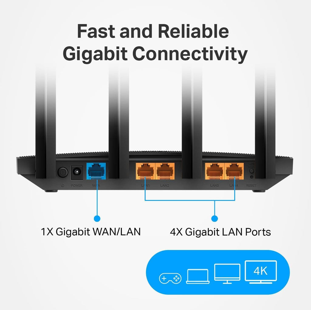 TP-Link AC1200 Gigabit WiFi Router (Archer A6) - Dual Band MU-MIMO Wireless Internet Router,4 x Antennas,OneMesh and AP Mode,Long Range Coverage,(Pack of 10)