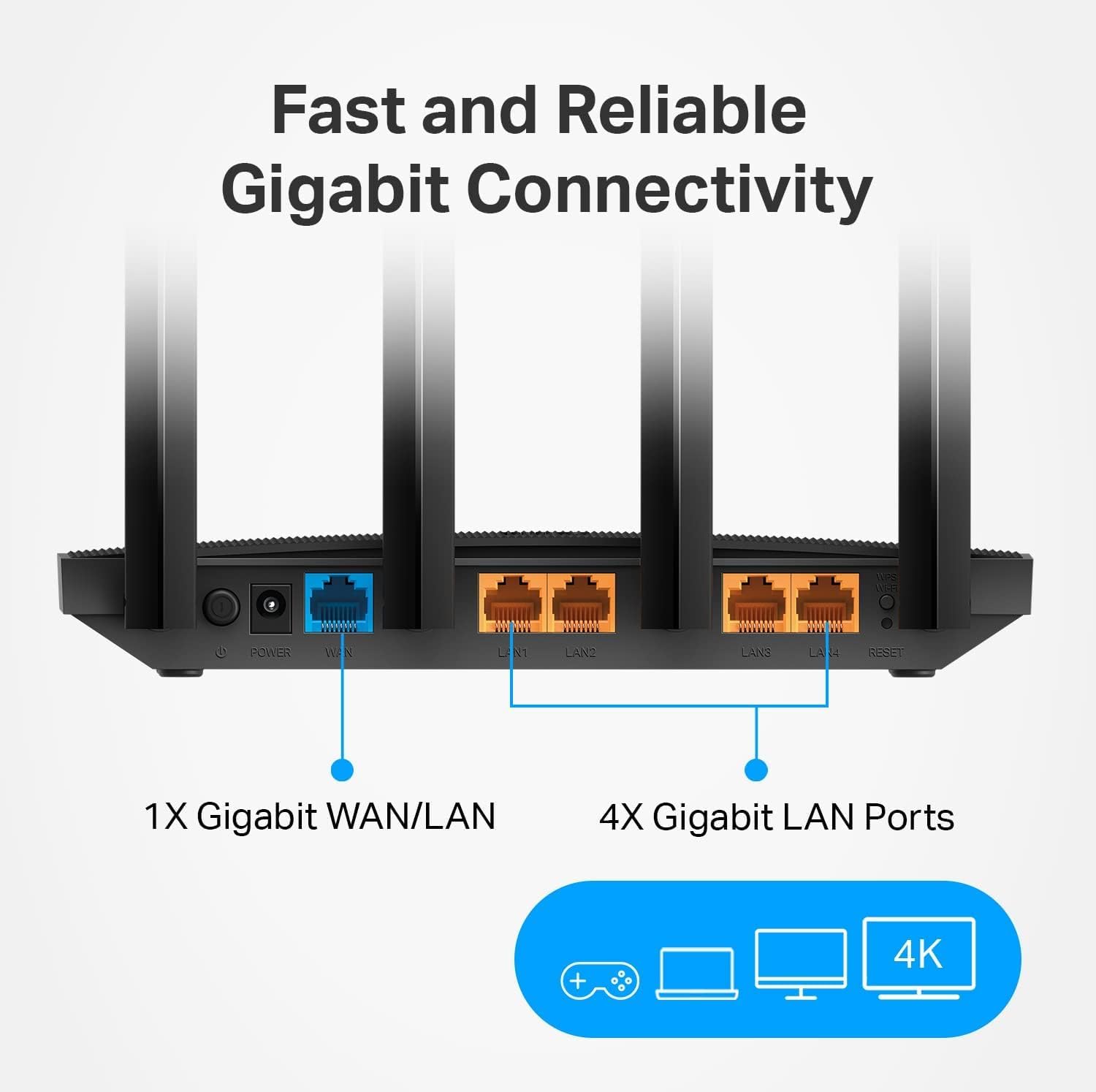 TP-Link AC1200 Gigabit WiFi Router (Archer A6) - Dual Band MU-MIMO Wireless Internet Router,4 x Antennas,OneMesh and AP Mode,Long Range Coverage,(Pack of 10)