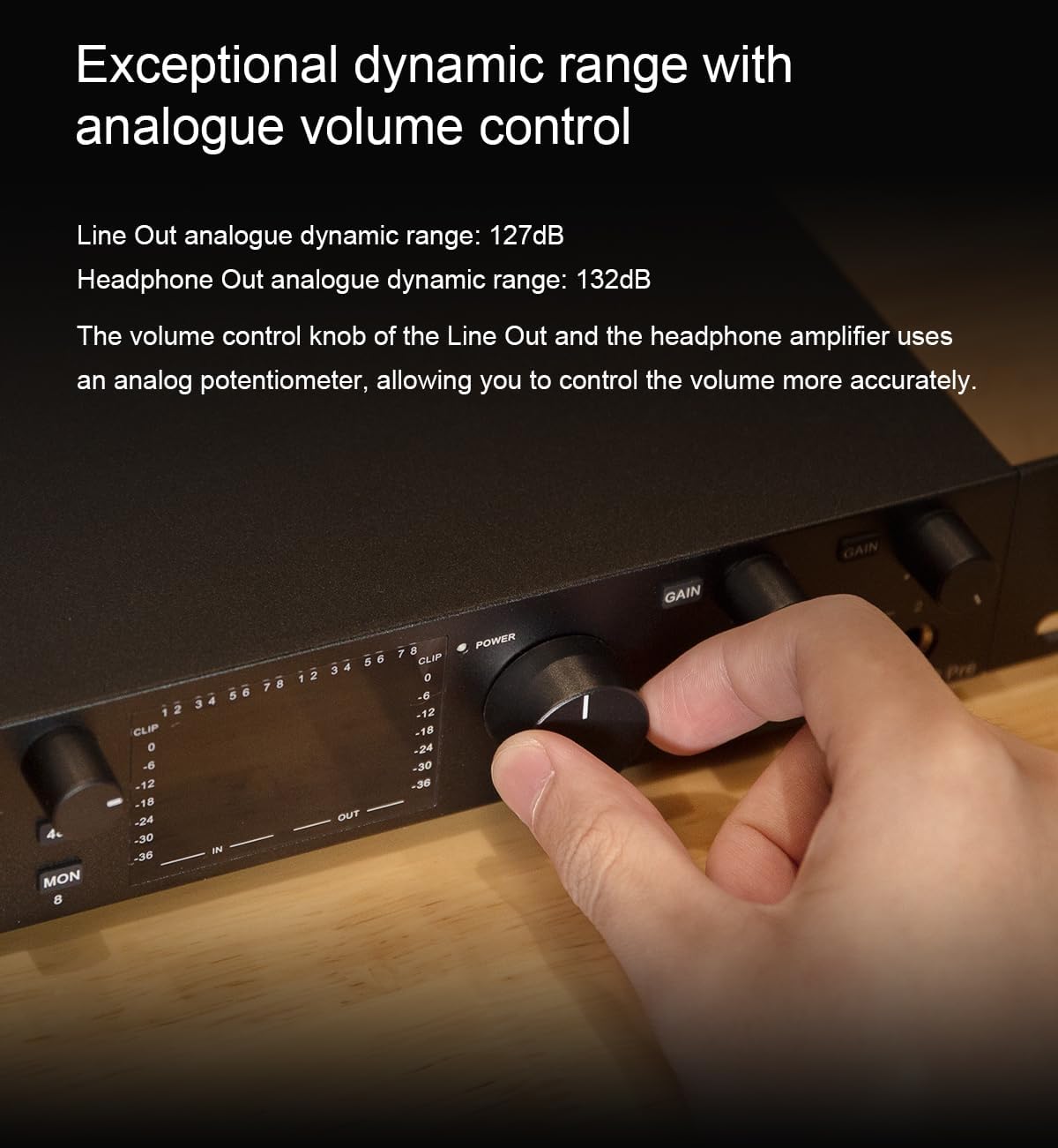 TOPPING E8x8 Pre Professional Audio Interface with 8 Ultra-Linear Mic Preamps, Dual Headphone Outputs & Zero-Latency Monitoring - High Dynamic Range & Precision Sound Control (E8X8 Pre-Black)