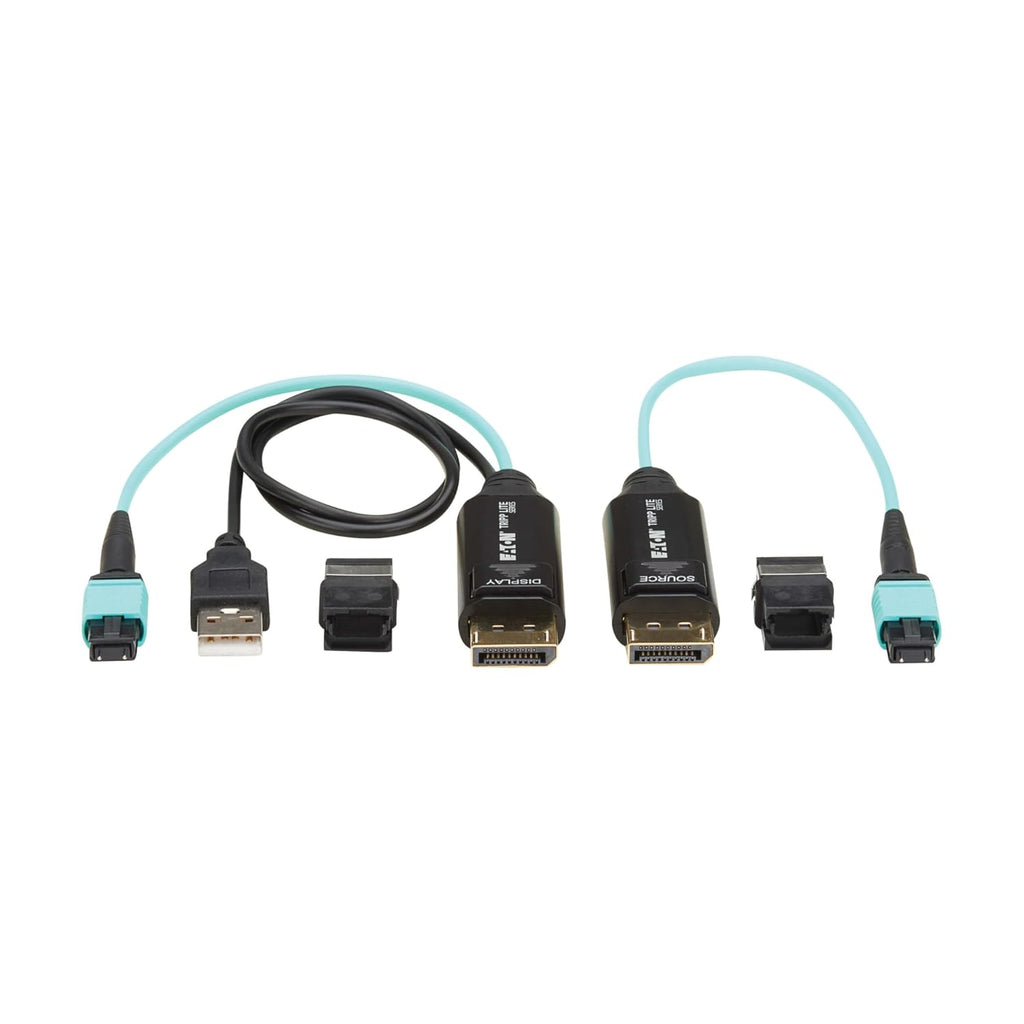 TRIPP LITE Eaton Series 8K Long DisplayPort Extension Over Fiber up to 328 Feet / 100 Meters, MPO Fiber Optic Cable Terminations, 8K@60Hz, LSZH Jacket, 1-Year Warranty (P580F-000)