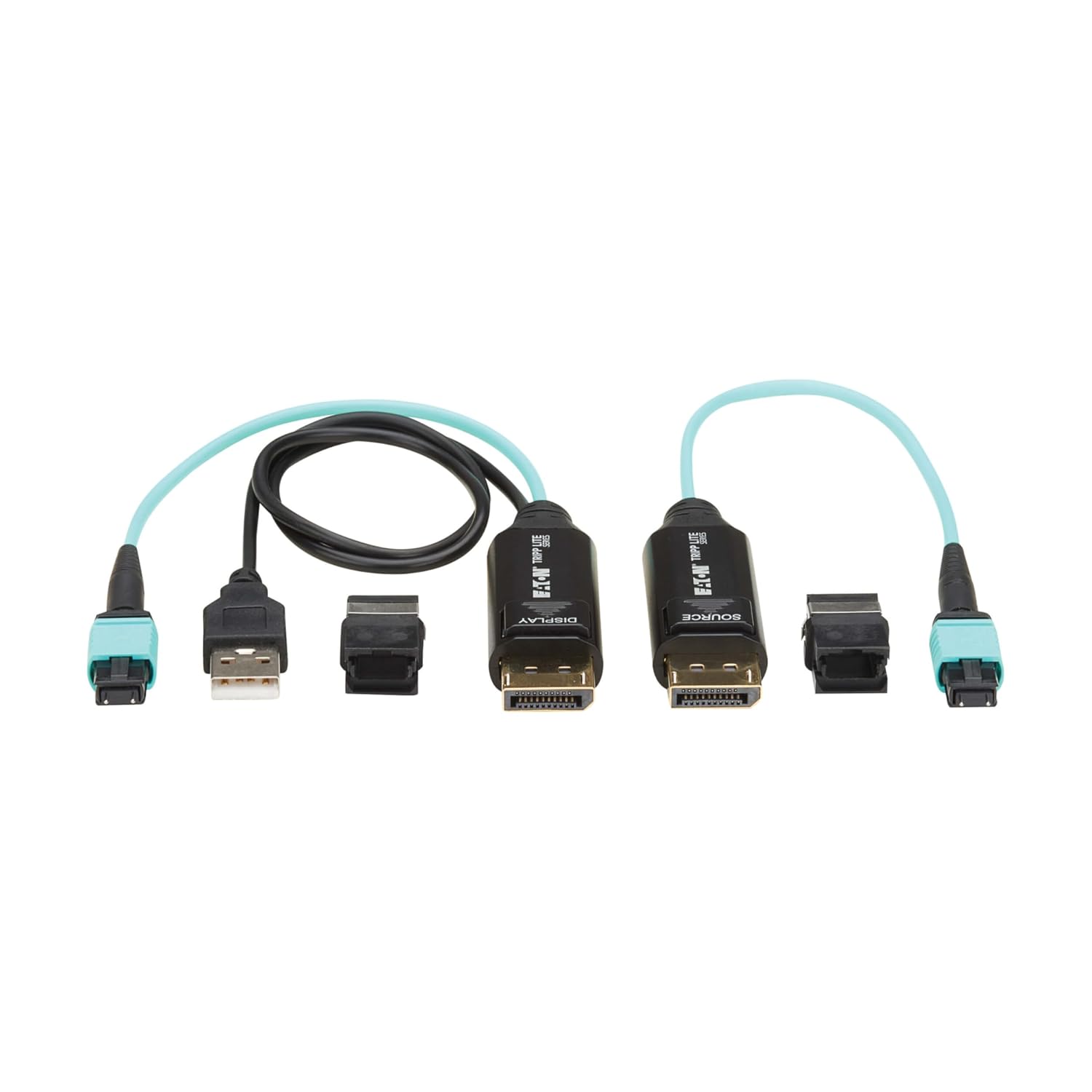 TRIPP LITE Eaton Series 8K Long DisplayPort Extension Over Fiber up to 328 Feet / 100 Meters, MPO Fiber Optic Cable Terminations, 8K@60Hz, LSZH Jacket, 1-Year Warranty (P580F-000)