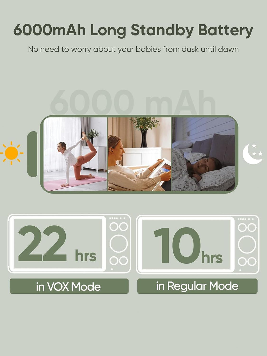 bonoch 7' 720p HD Baby Monitor Parent Unit Replacement, for BBM01/ BBM03/ BBM05, Type C Port, Camera not Included
