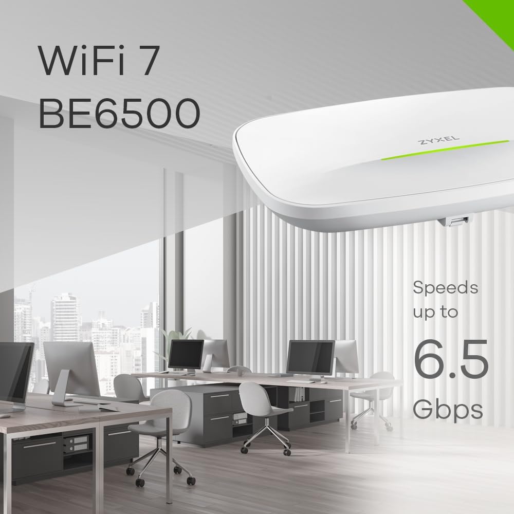 Zyxel WiFi 7 BE6500 Wireless Dual-Radio Access Point | PoE+ or USB Type C Powered (not Included) | Cloud, App or Direct Management | TAA Compliant [NWA110BE]