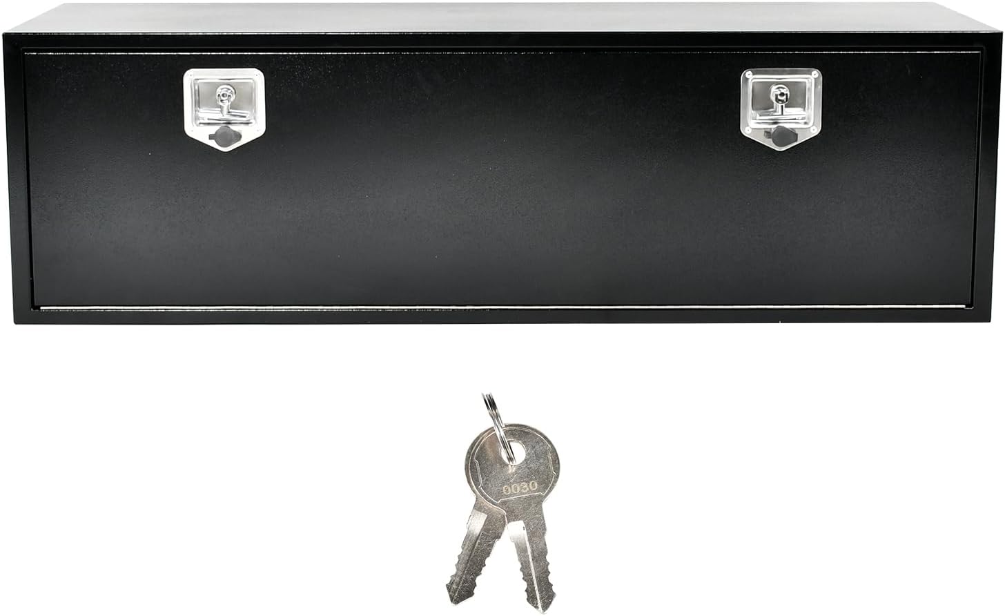 60'' Inch Steel Underbody Truck Tool Box & T-Handle Latch Heavy Duty For Trucks Trailers RV ATV Pickup Trucks Flatbeds Organization Storage Job Tool Chest -60'(L) x 18'(W) x 18'(H) Black