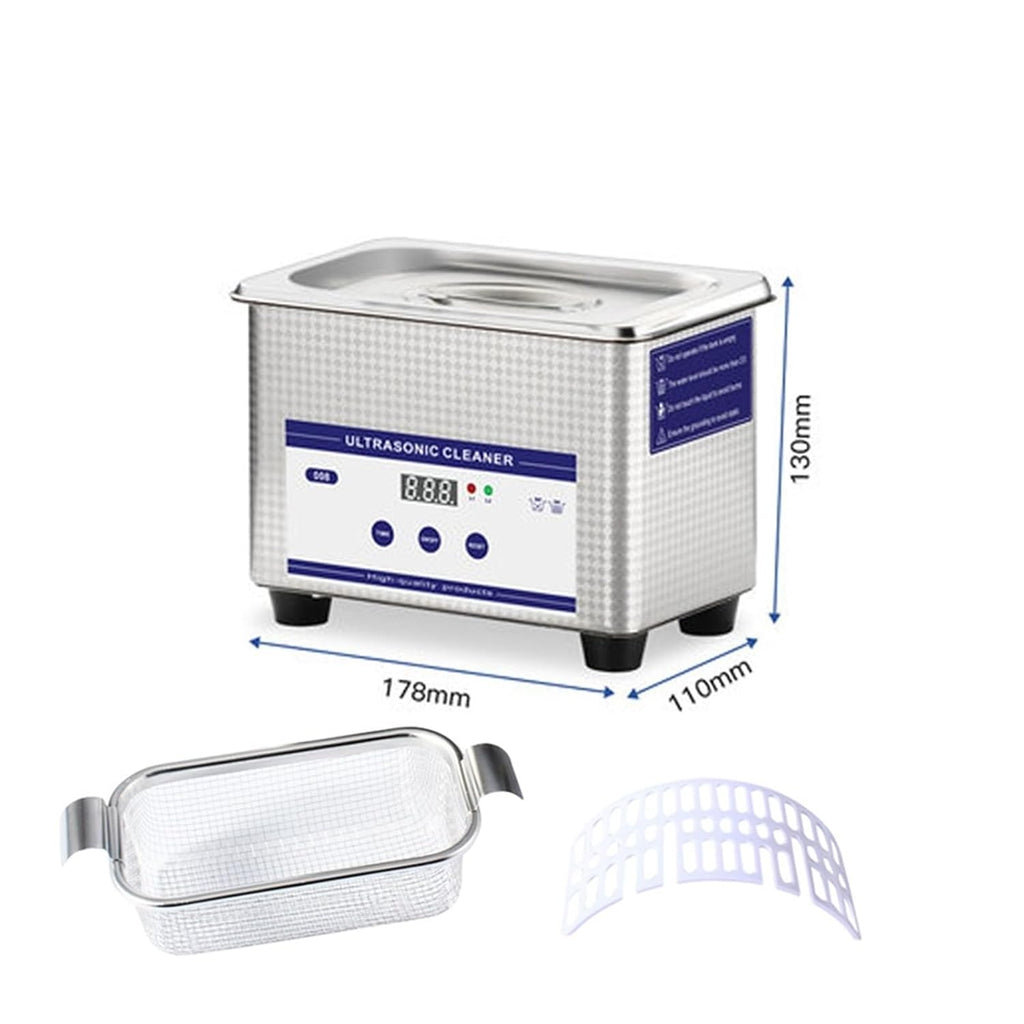 Ultrasonic Cleaners, 50W 0.8L Ultrasonic Cleaner Stainless Steel Washing Bath Machine Glasses Jewelry Watch Mini Ultrasound Wave Cleaning Tank