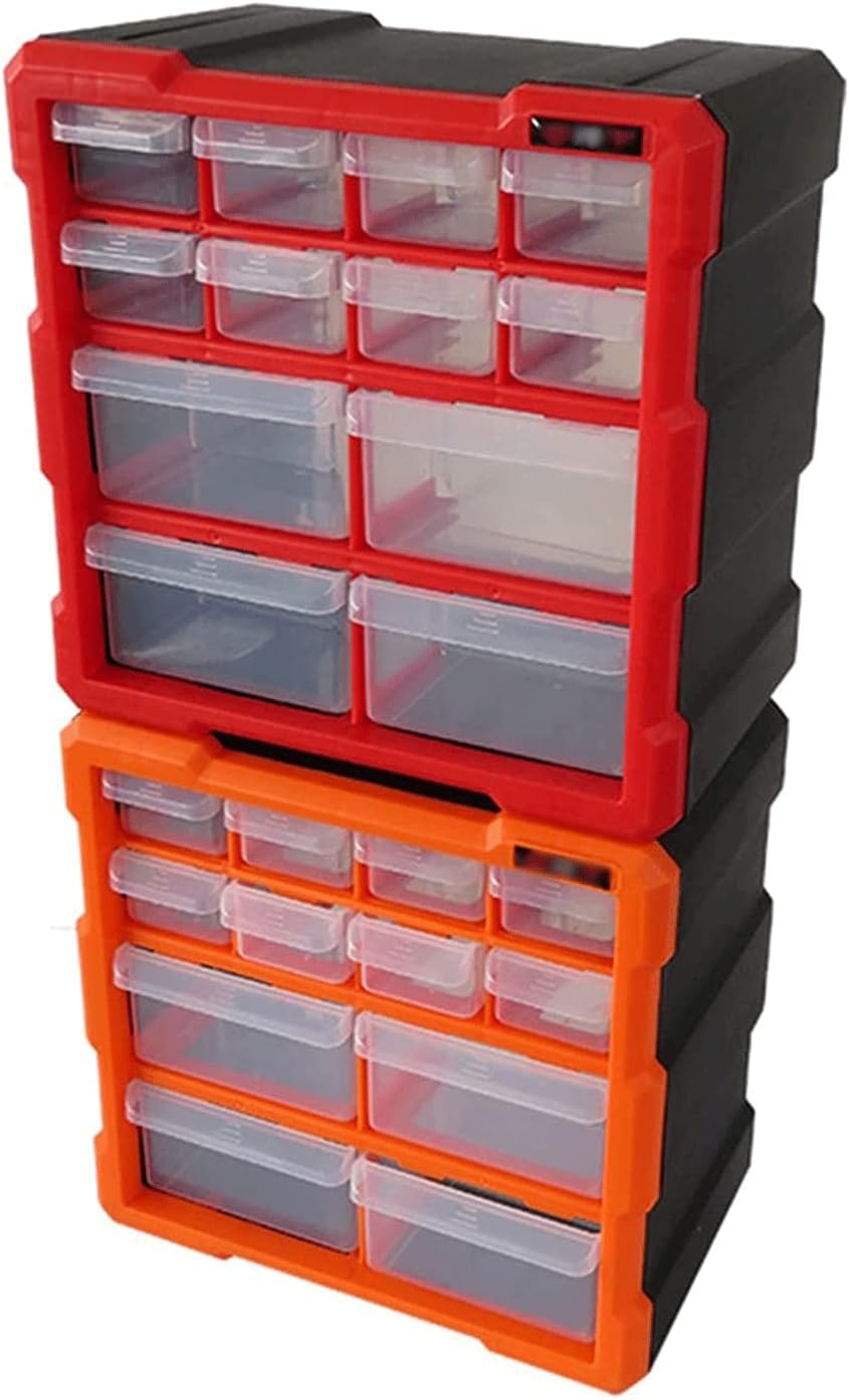 LIOONS Tool Box Transparent Plastic Tool Boxes Lightweight Tool Set with Drawer Stackable Storage Case Portable Storage Tool Kit