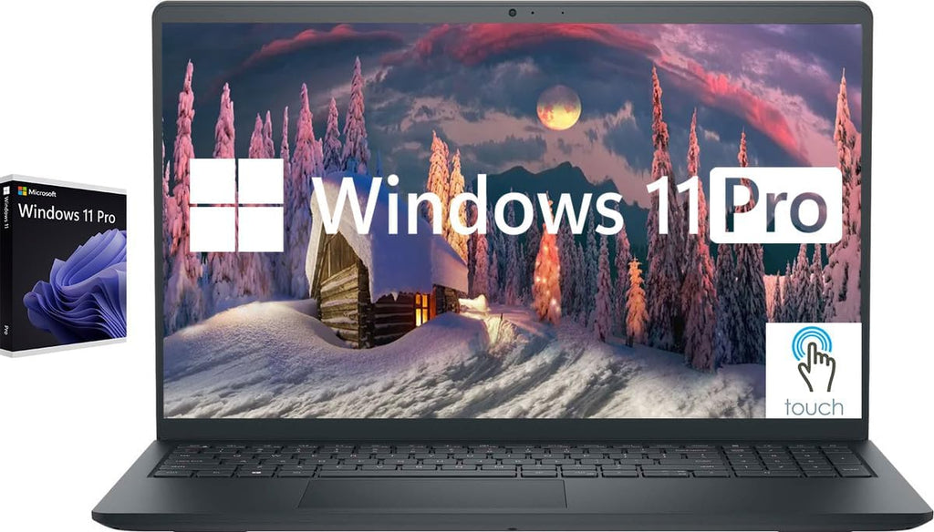 Dell Inspiron Touchscreen Laptop, 15.6' Business & Student Laptop Computer, Windows 11 Pro Laptop 16GB RAM 1TB SSD, Intel i5-1155G7 Processor, Full HD IPS Display, Numeric Keypad, Black(Renewed)