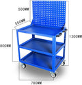 Tool Box ToolCartPlatform,Heavy-Duty, Three-Layer, Increased Thickness, Manual Pushing,Material PartsTurnover,Handling,Tool Rack Tool Storage(Gris)