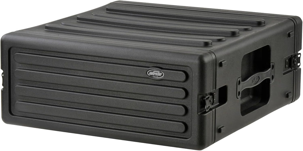 SKB 4U Roto Rack Case - Durable Polyethylene Gear Protector, Stackable, Waterproof with Twist Latches & Rubber Feet for Musicians, DJs, and A/V Equipment - Secure Transport & Storage Solution