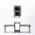 16u Road Case with 60° Slant Mixer Top, 4 Casters - Brake System, 2 Side Table up to 110lb 20' Rackable Depth Plywood & Tour Grade Hardware ATA Rack Cases Audio Mixer for Pro Stage Performance