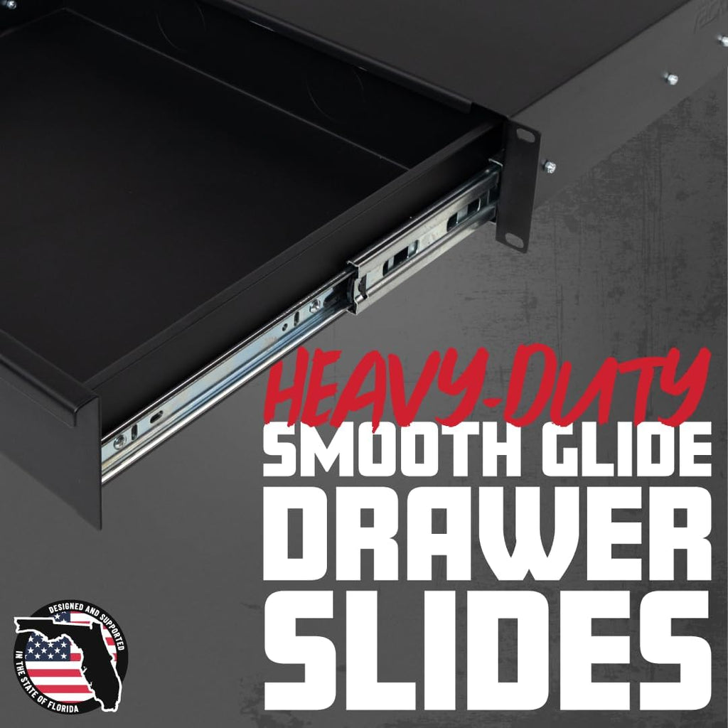 Gator Rackworks Wireless Microphone Rack Mount Drawer - Fits 4 Wireless Microphones and Body Packs, 2U Design (GRW-DRWWRLSS)