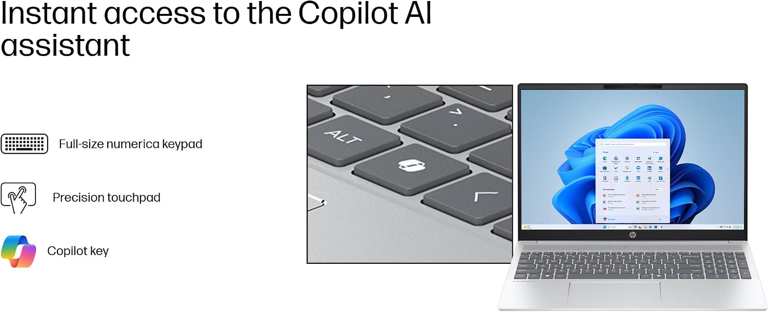 HP Omnibook 5 16' Copilot+ AI Laptop - AMD Ryzen AI 7 (50 Tops) - 2K (1920 x 1200) Touchscreen - Backlit Keyboard - 16GB Memory - 1TB SSD – Windows 11 – W/128GB Portable SSD