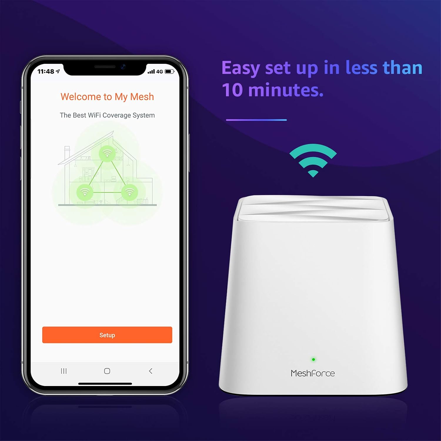 M1 Mesh WiFi System, Whole Home WiFi Performance, WiFi Router Replacement, Max Wireless Coverage 6+ Rooms, Easy to Setup, Parental Control (3 Pack)