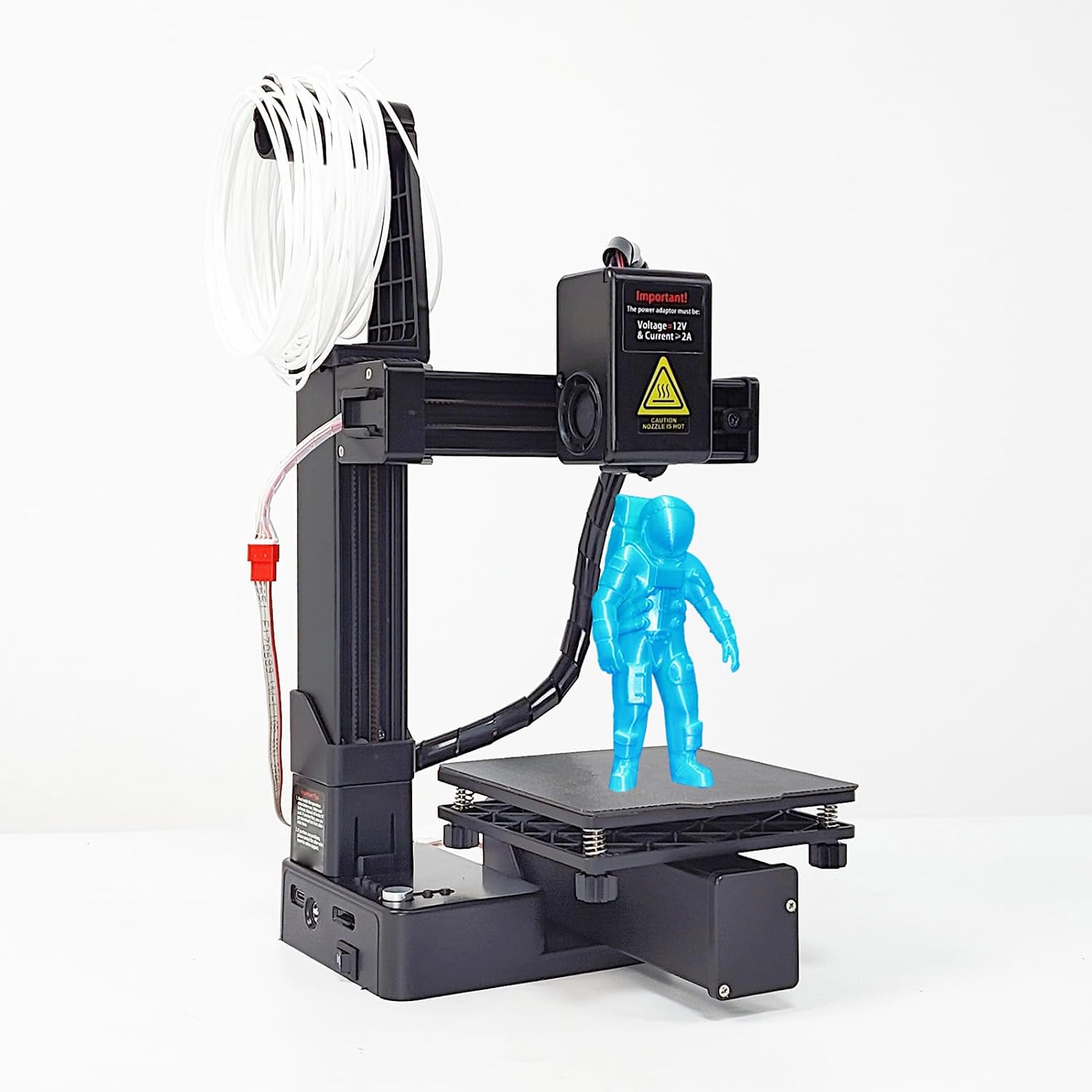 Pomya Mini 3D Printer, Portable Small FDM3D Printer for Kids and Beginners, 100 x 100 x 100mm Printing Size, 10-40mm / s Printing Speed, Supported 1.75mm TPU PLA (Black)
