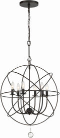 Crystorama Solaris 6 Light English Bronze Sphere Chandelier