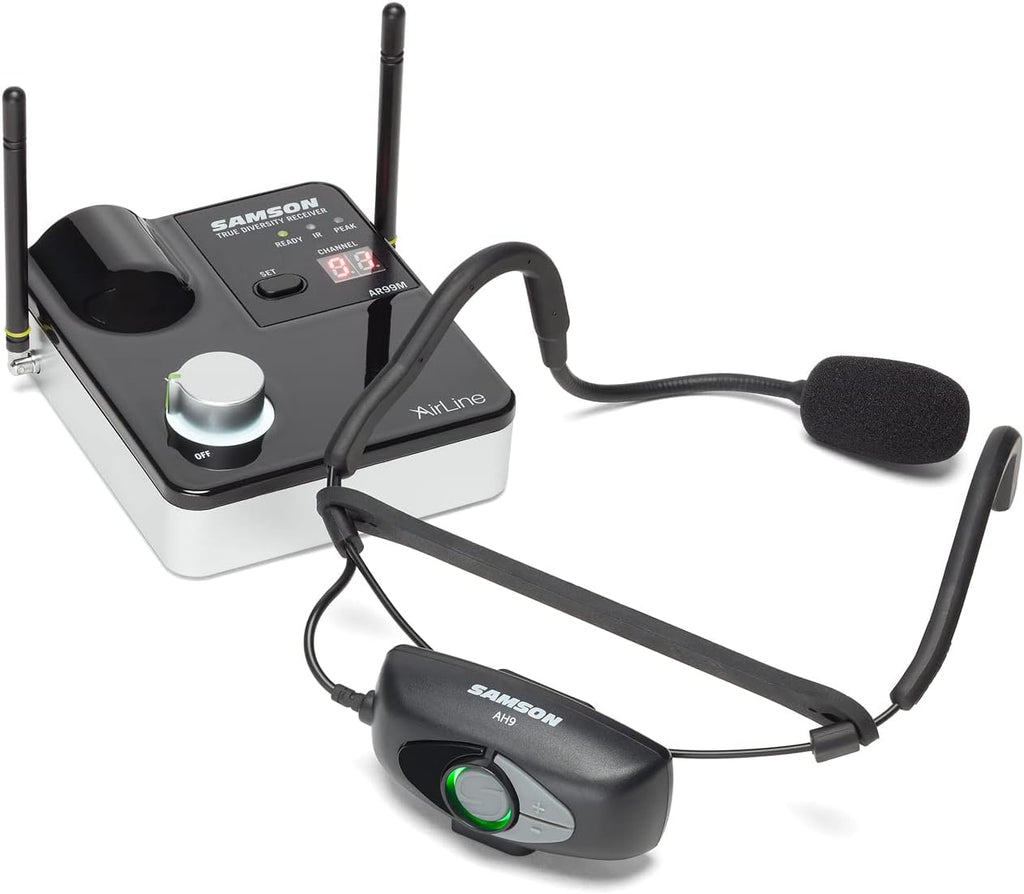 Samson Airline 99M AH9 Wireless UHF Rechargeable Fitness Headset System-K Band